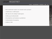 Tablet Screenshot of legatregistret.dk